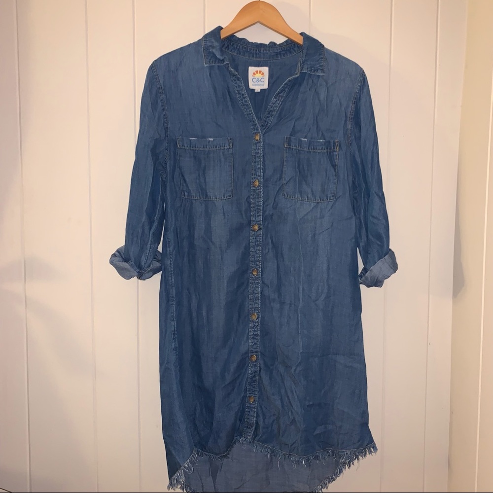 Beachy button down dress